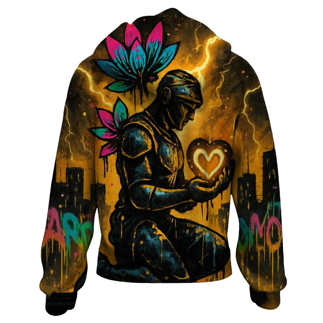 Graffiti Lotus Sentinel designer hoodies