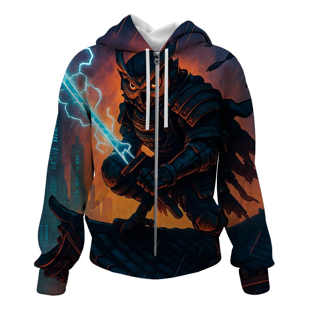 Voltage Samurai Owl designer hoodies