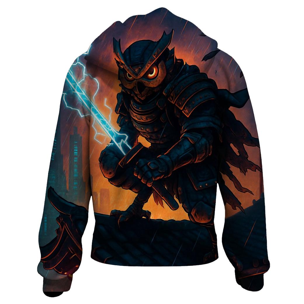 Voltage Samurai Owl designer hoodies