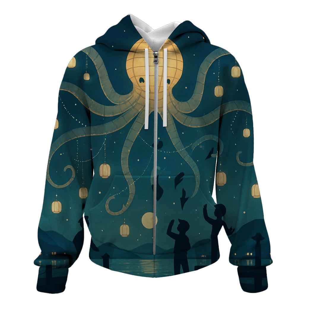 Starlit Paper Lantern Kraken premium hoodies