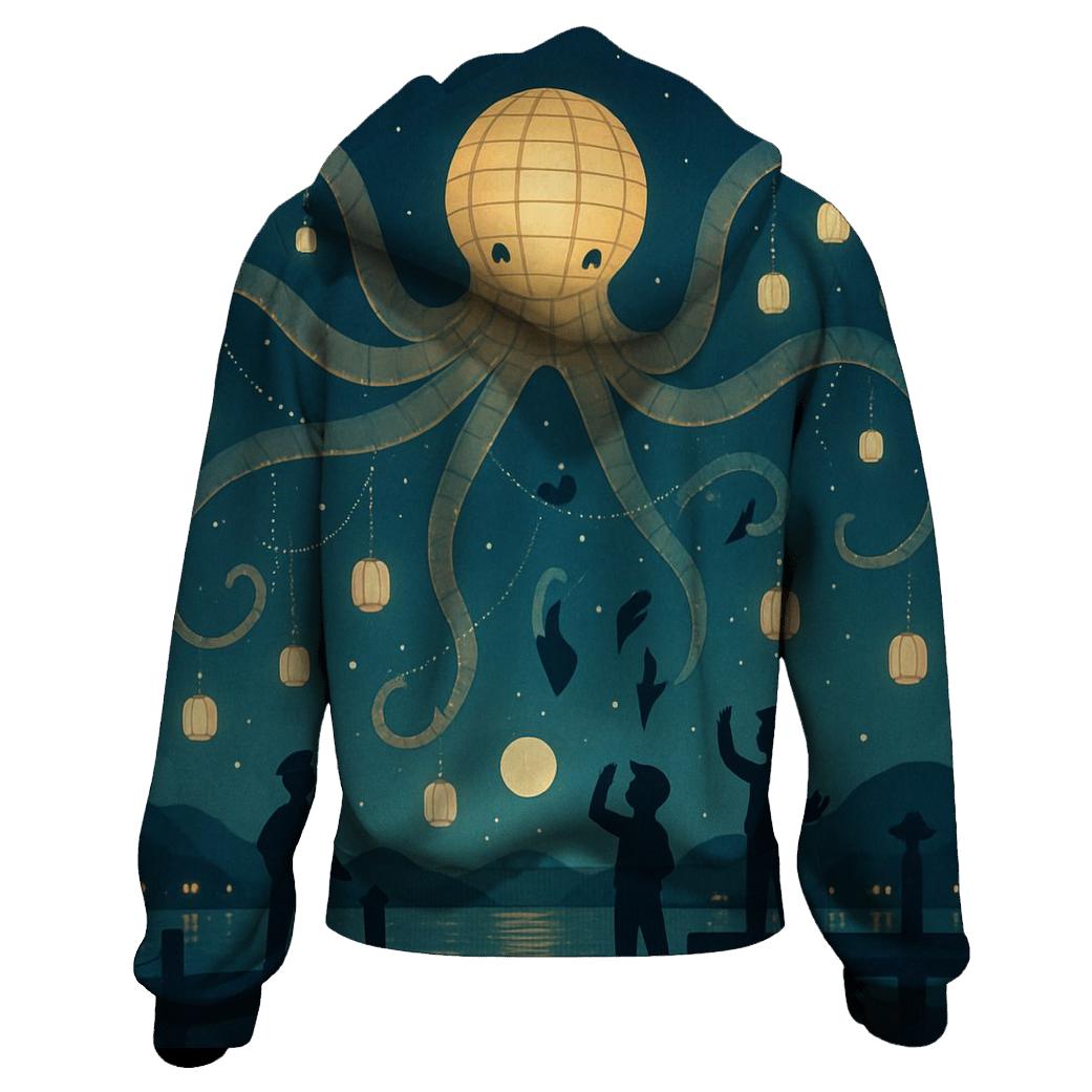 Starlit Paper Lantern Kraken premium hoodies