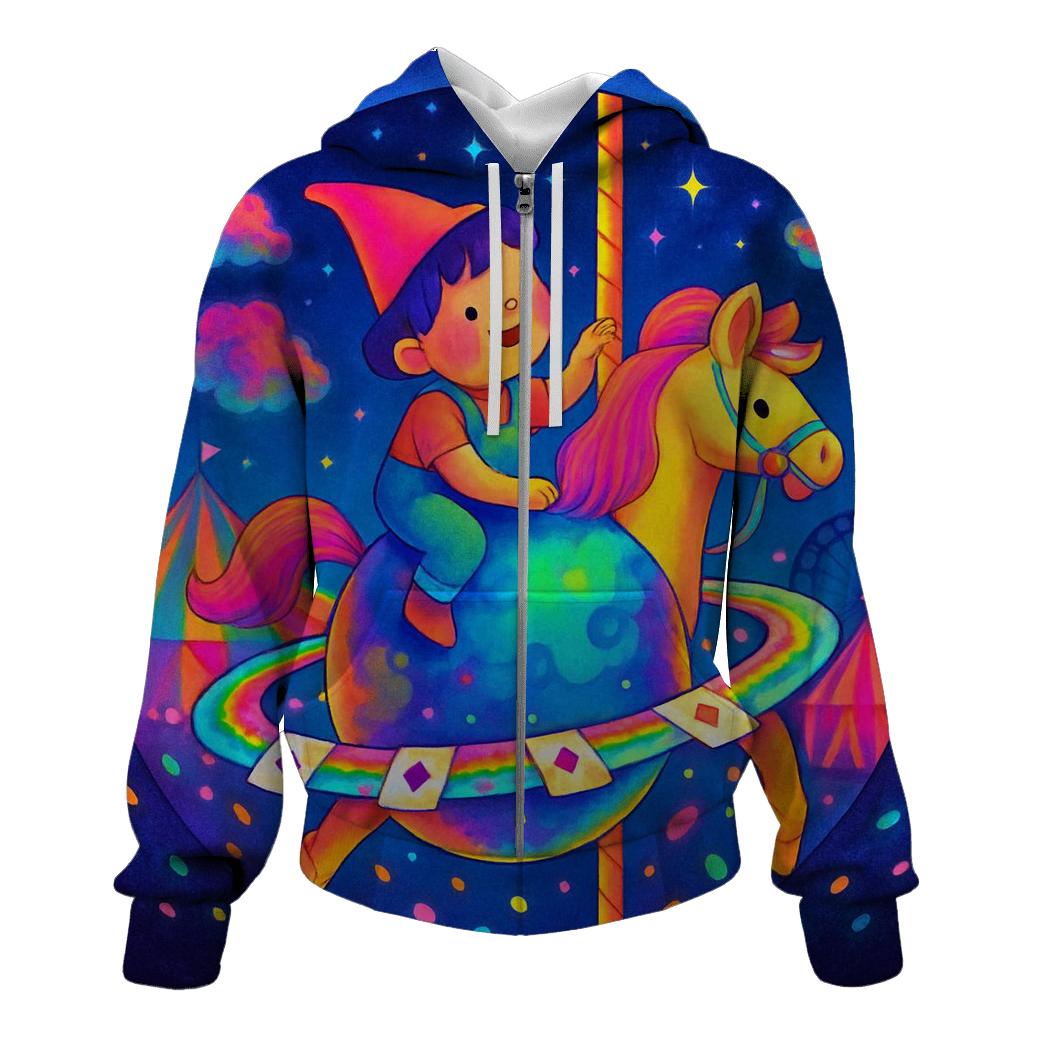 Cosmic Carousel Rider pullover hoodies