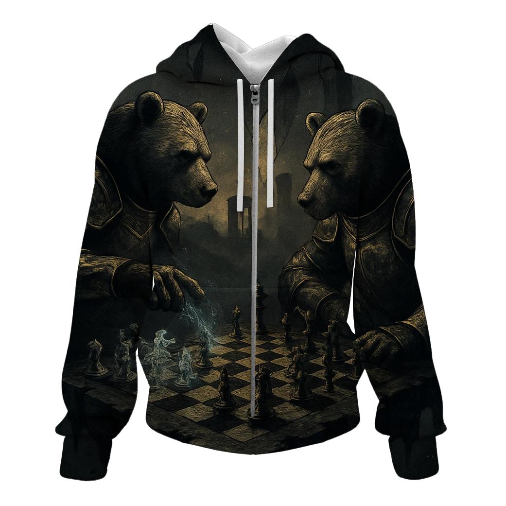 Mirrored Chessbear Duel hoodie trends