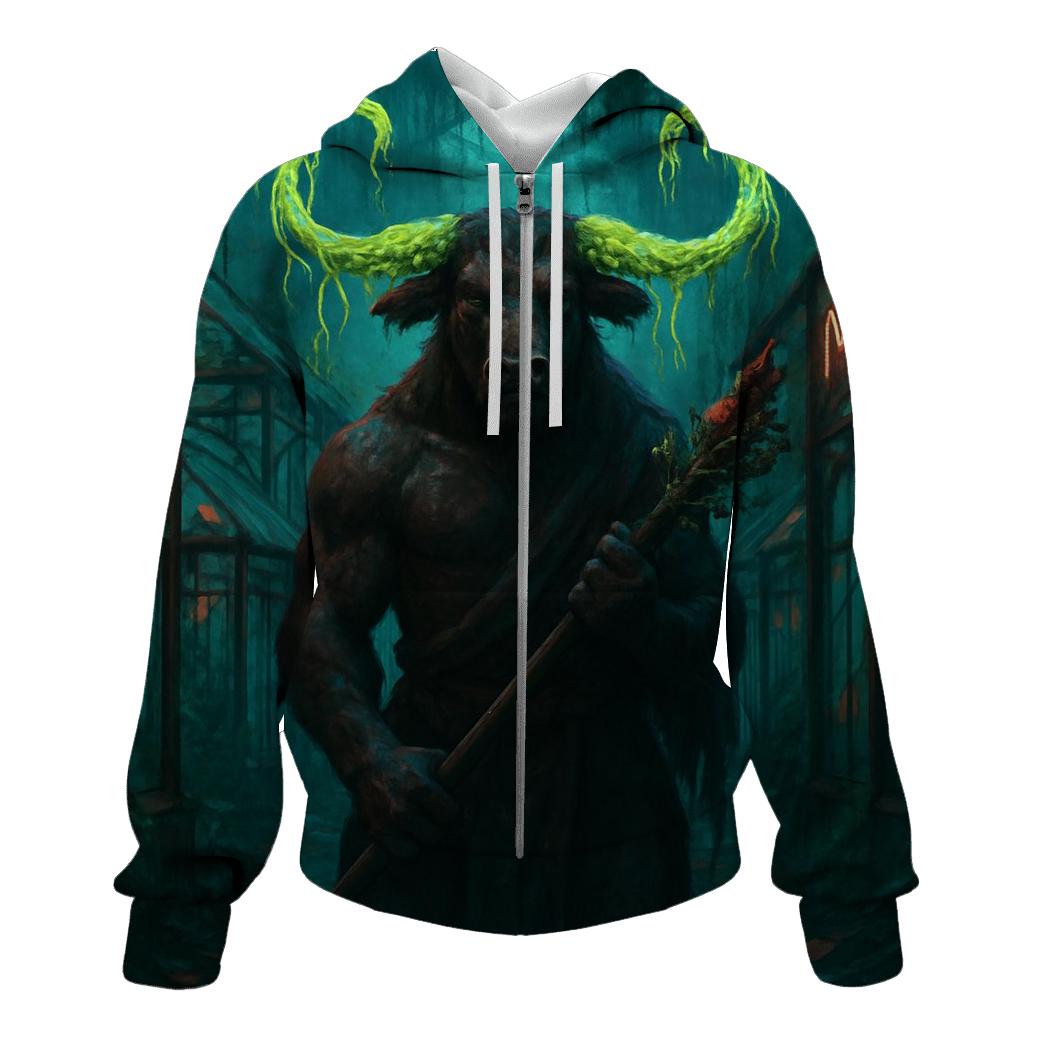Vinebound Neon Minotaur designer hoodies