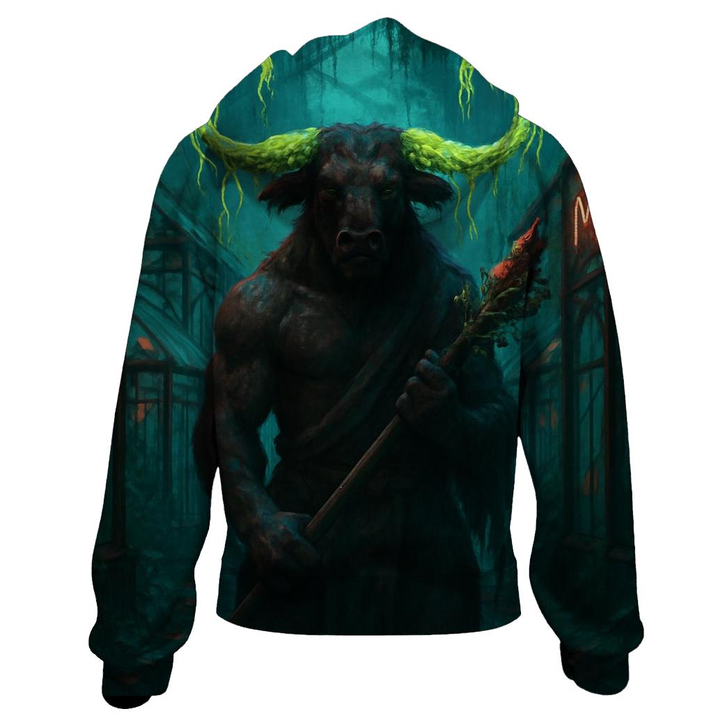 Vinebound Neon Minotaur designer hoodies