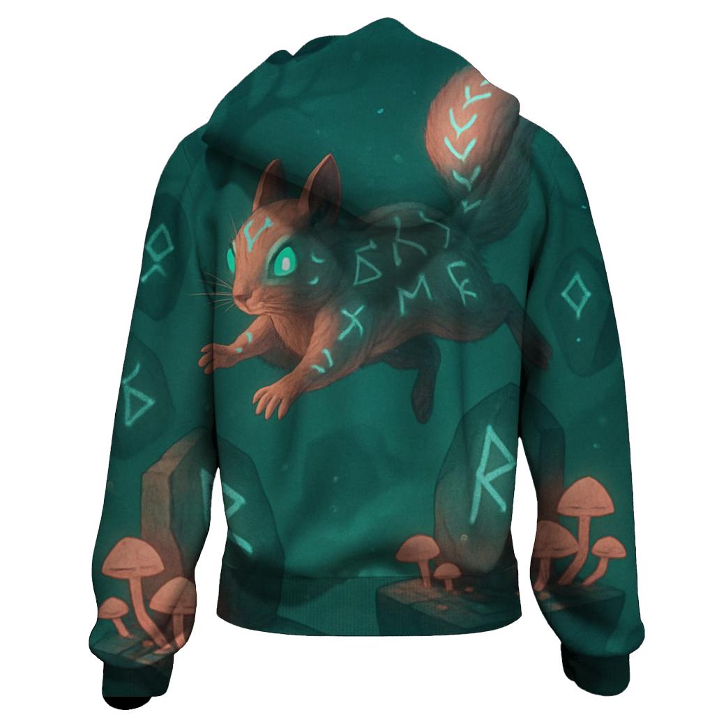 Glyphbound Squirrel zip-up hoodies