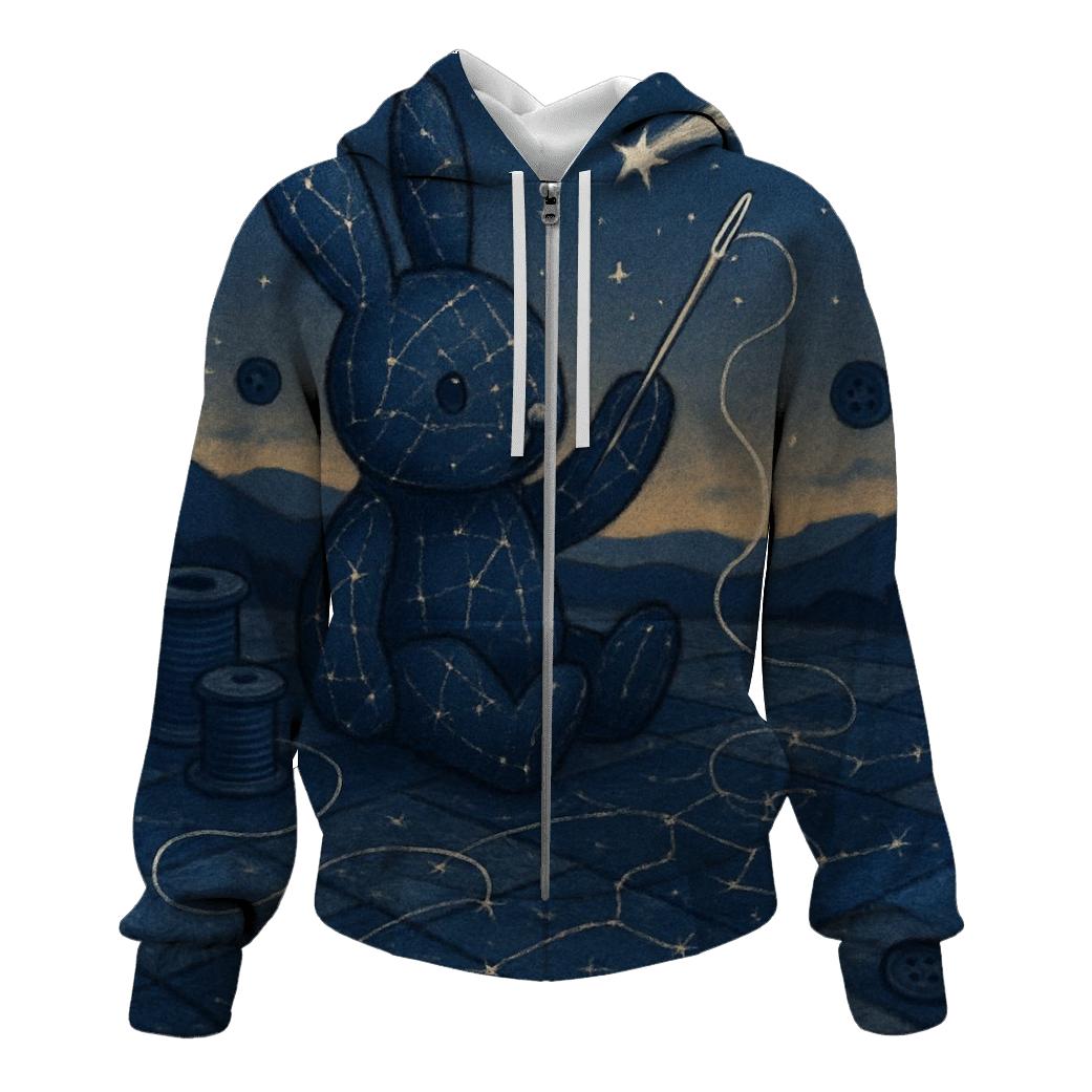 Stitched Constellation Rabbit hoodie trends