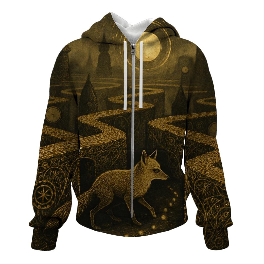Gilded Hedge Maze Fox hoodie designs