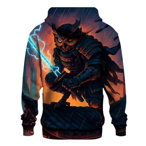 Voltage Samurai Owl designer hoodies