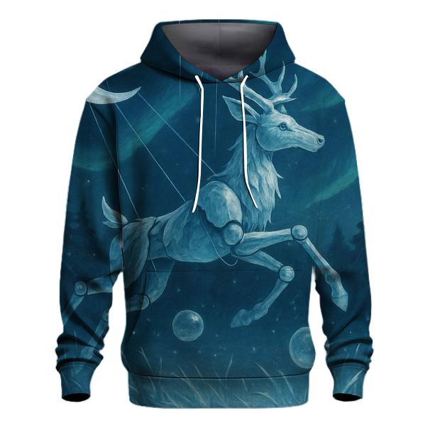 Frostbound Marionette Stag printed hoodies
