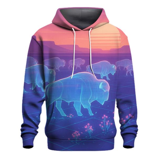 Hologram Bison Caravan custom hoodies
