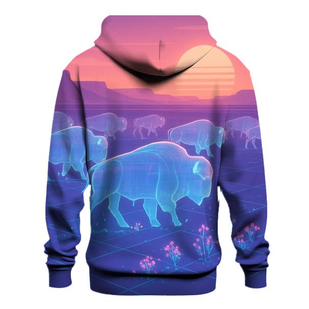 Hologram Bison Caravan custom hoodies