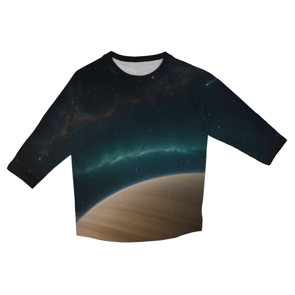 Auroral Ringplane Mosaic stylish quarter sleeve tops