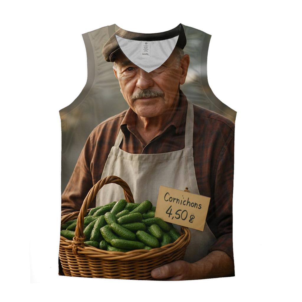 Market Picker With Cornichon Basket sports performance tank tops