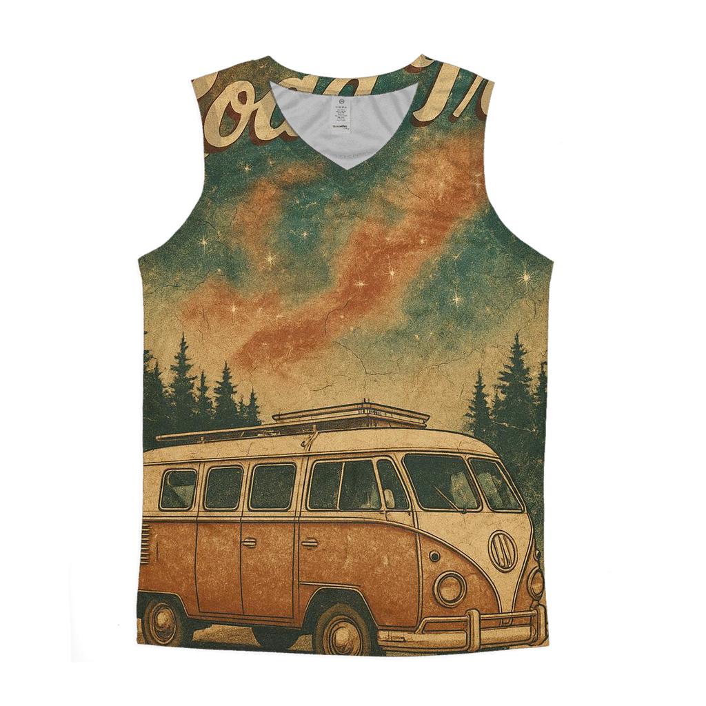 Celestial Roadtrip Poster cotton sleeveless tops