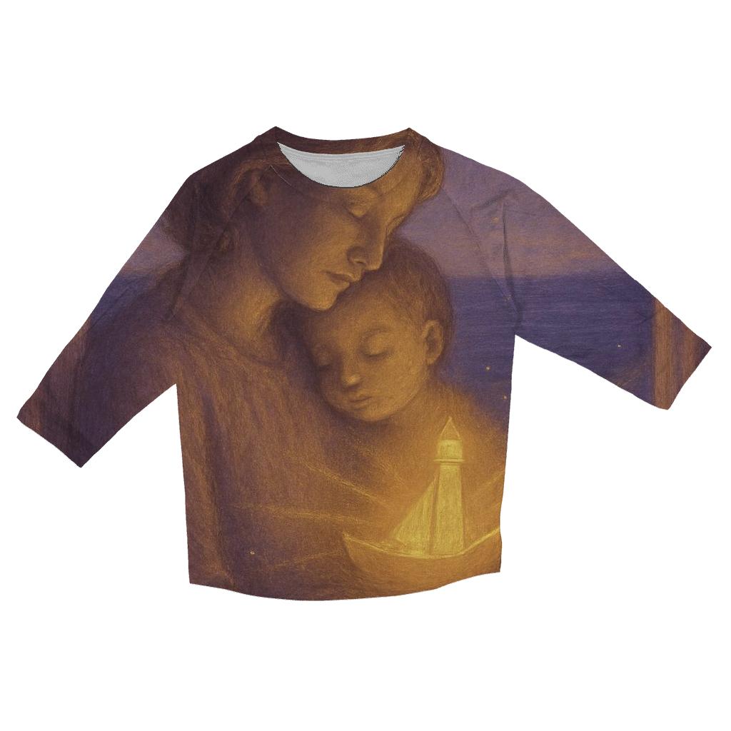 The Everpresent Lighthouse In Her Arms stylish quarter sleeve tops