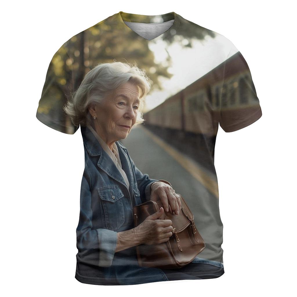 Polly Holliday On Southern Train Platform custom all-over print shirts