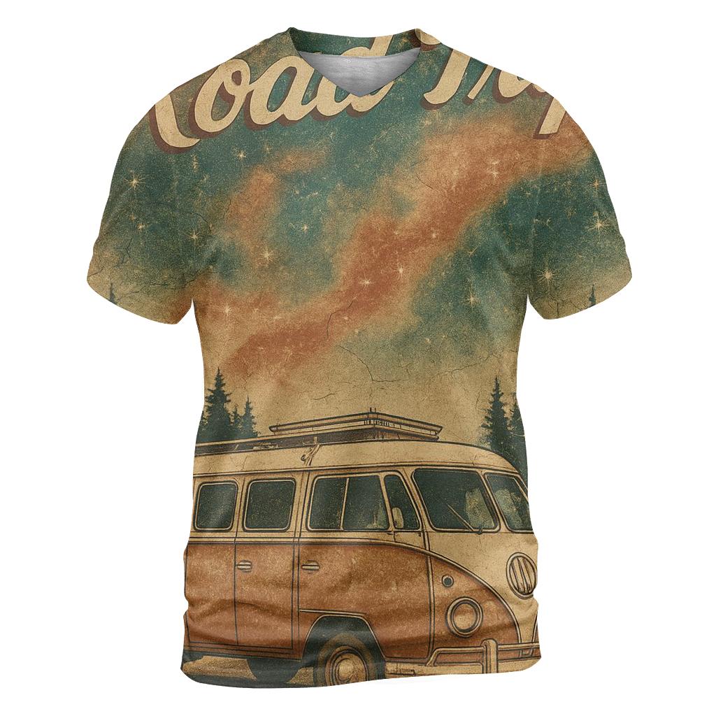 Celestial Roadtrip Poster vibrant all-over design tees