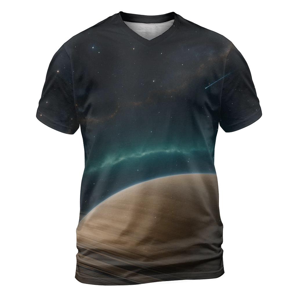 Auroral Ringplane Mosaic trendy printed shirt styles