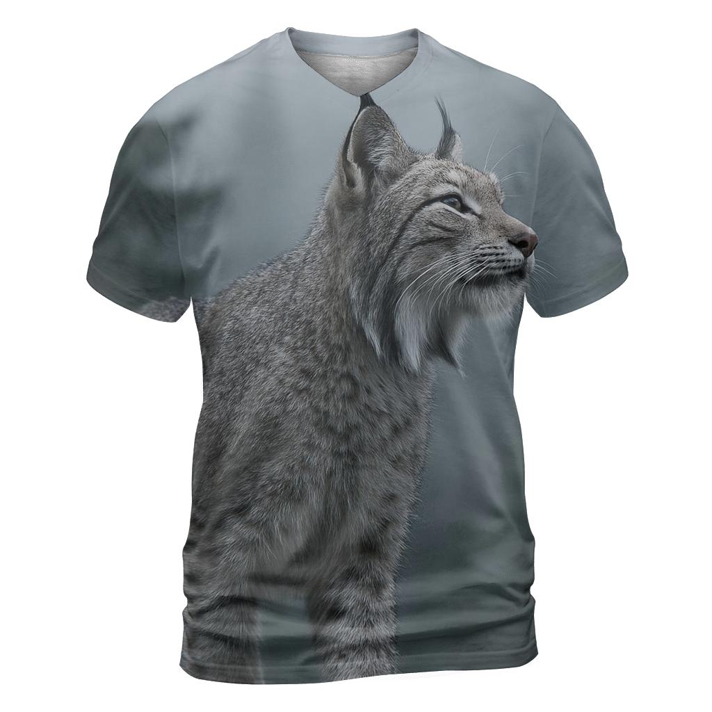 Fogline Stalker — Eurasian Lynx creative print fashion shirts