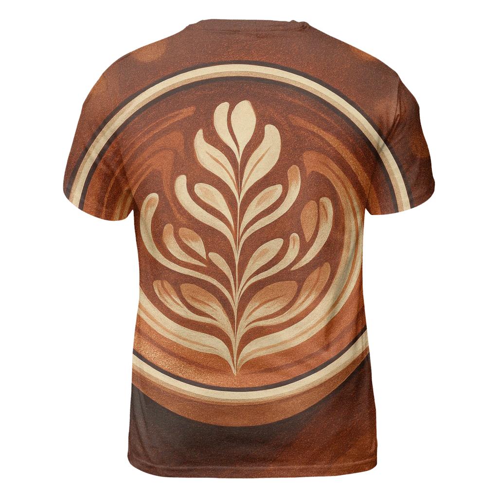 Latte Spiral Bloom unique graphic print tees