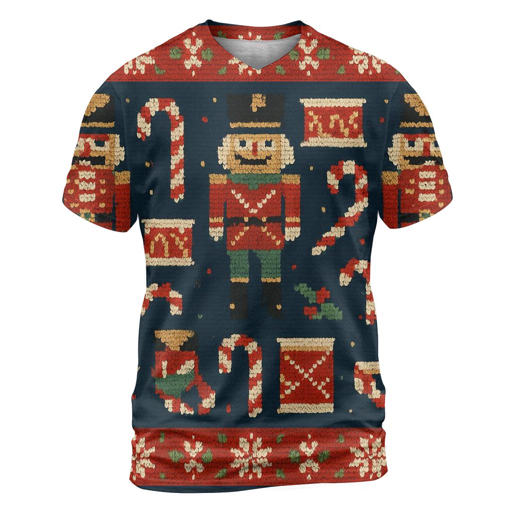 Nutcracker Noel Patchwork Design vibrant all-over design tees