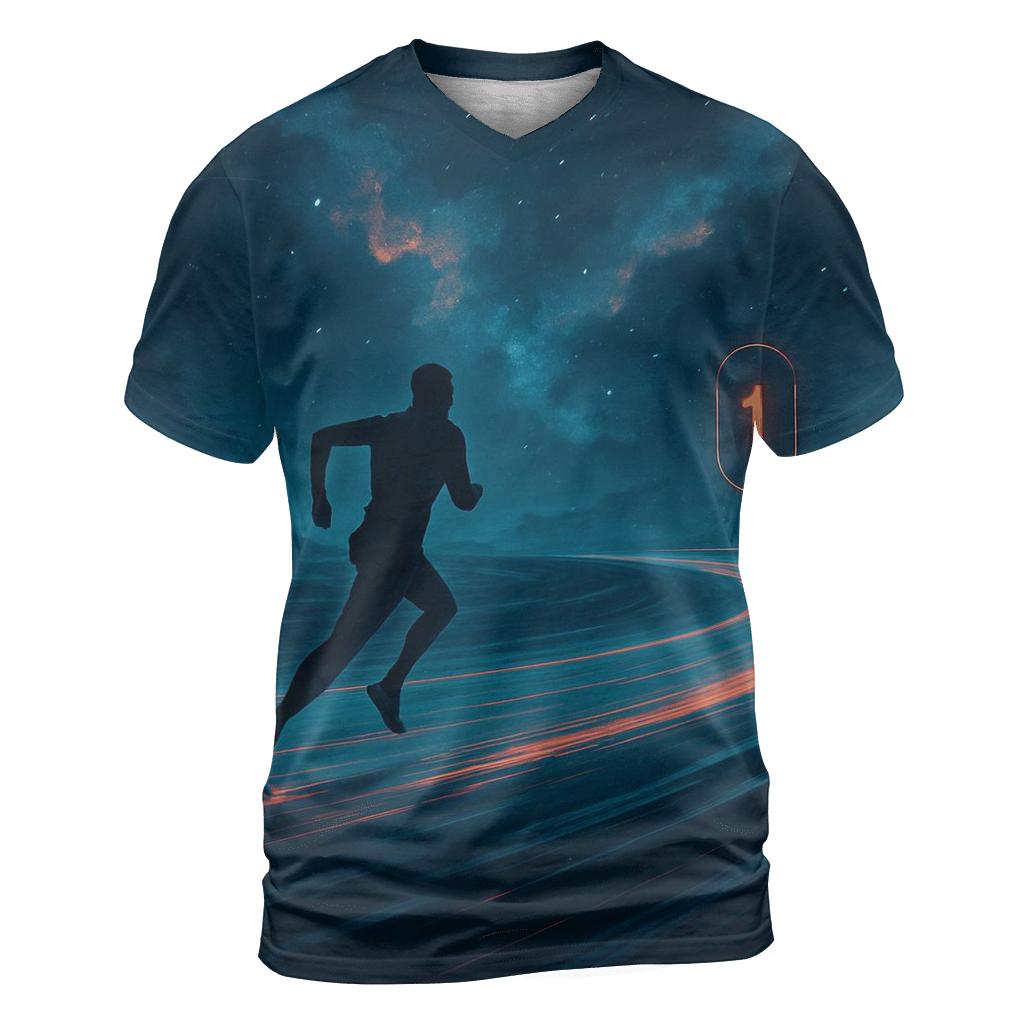 Cosmic Marathon trendy printed shirt styles