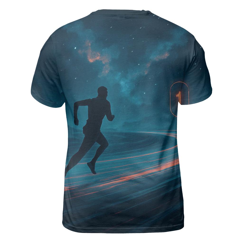 Cosmic Marathon trendy printed shirt styles