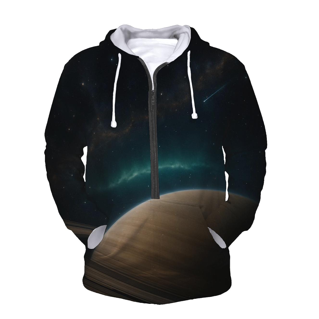 Auroral Ringplane Mosaic pullover hoodies