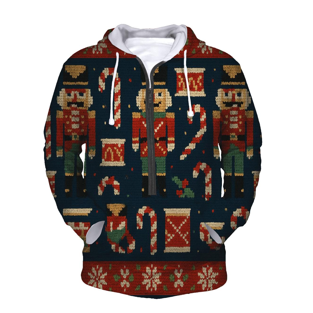 Nutcracker Noel Patchwork Design premium hoodies