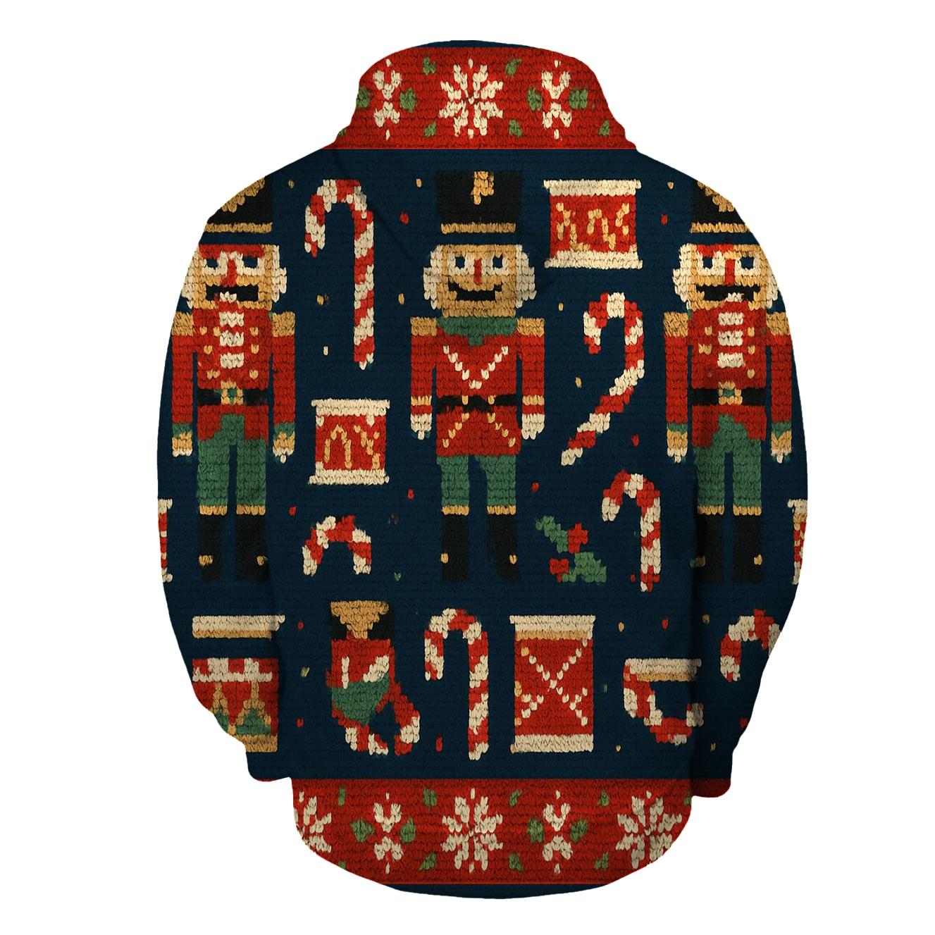 Nutcracker Noel Patchwork Design premium hoodies