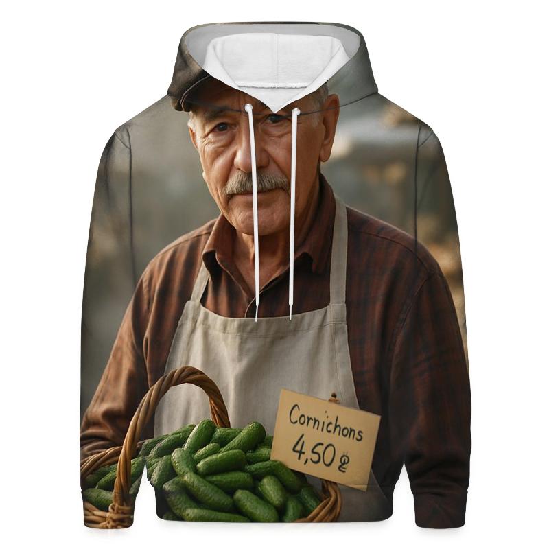 Market Picker With Cornichon Basket embroidered hoodies