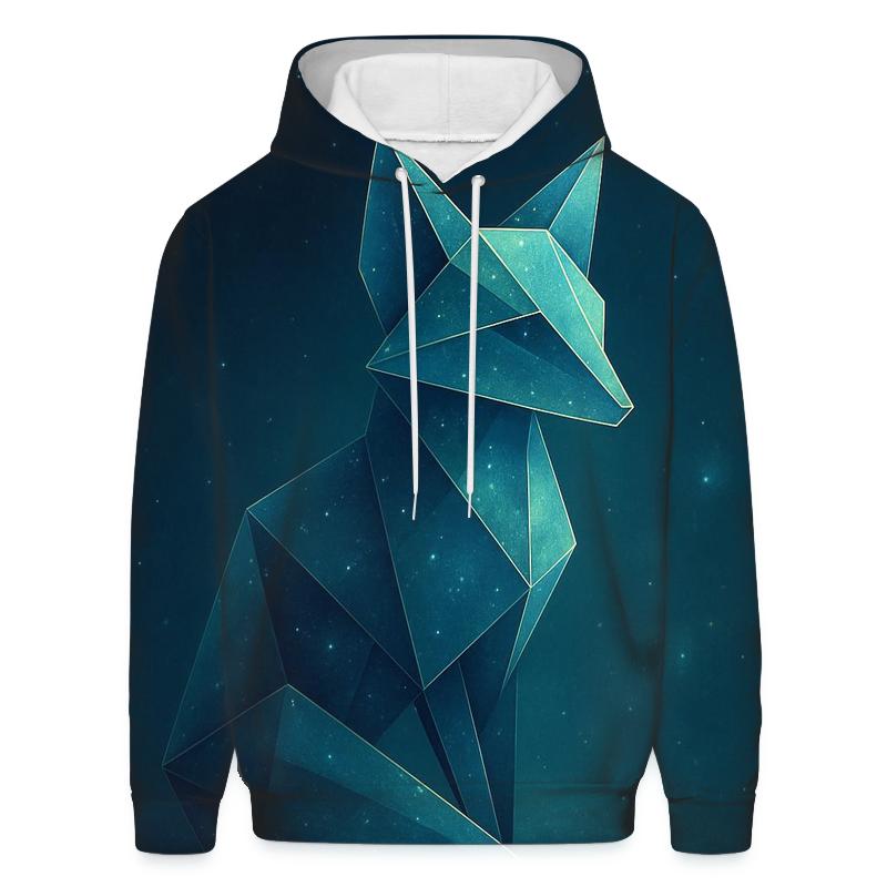 Astral Origami Fox embroidered hoodies