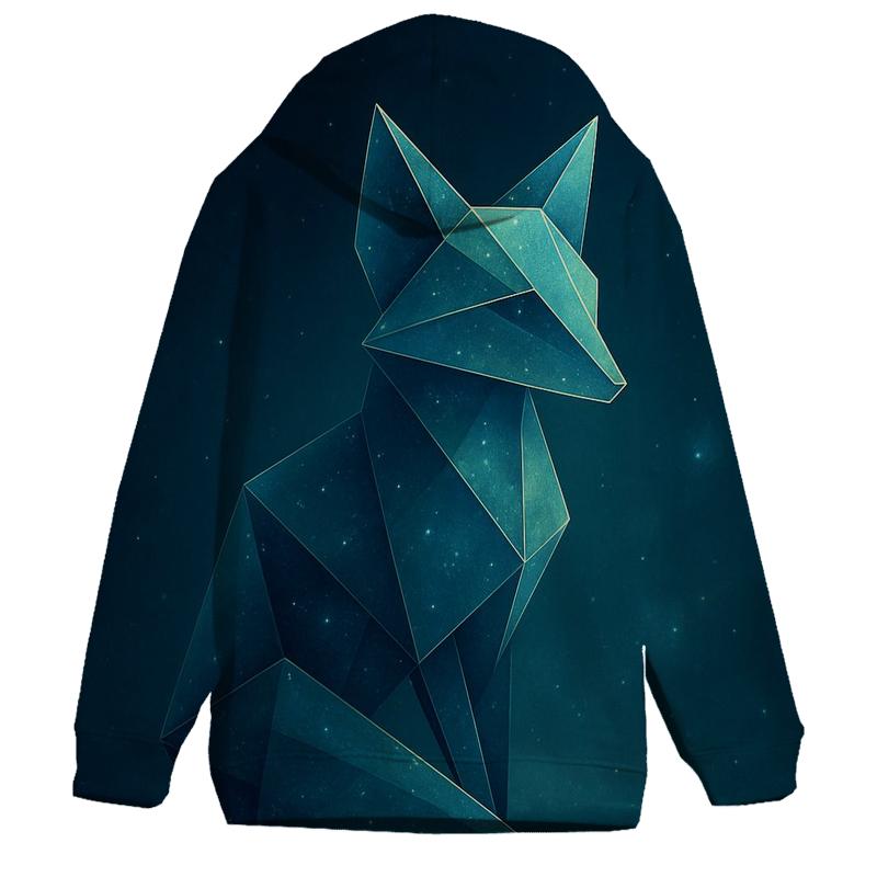 Astral Origami Fox embroidered hoodies