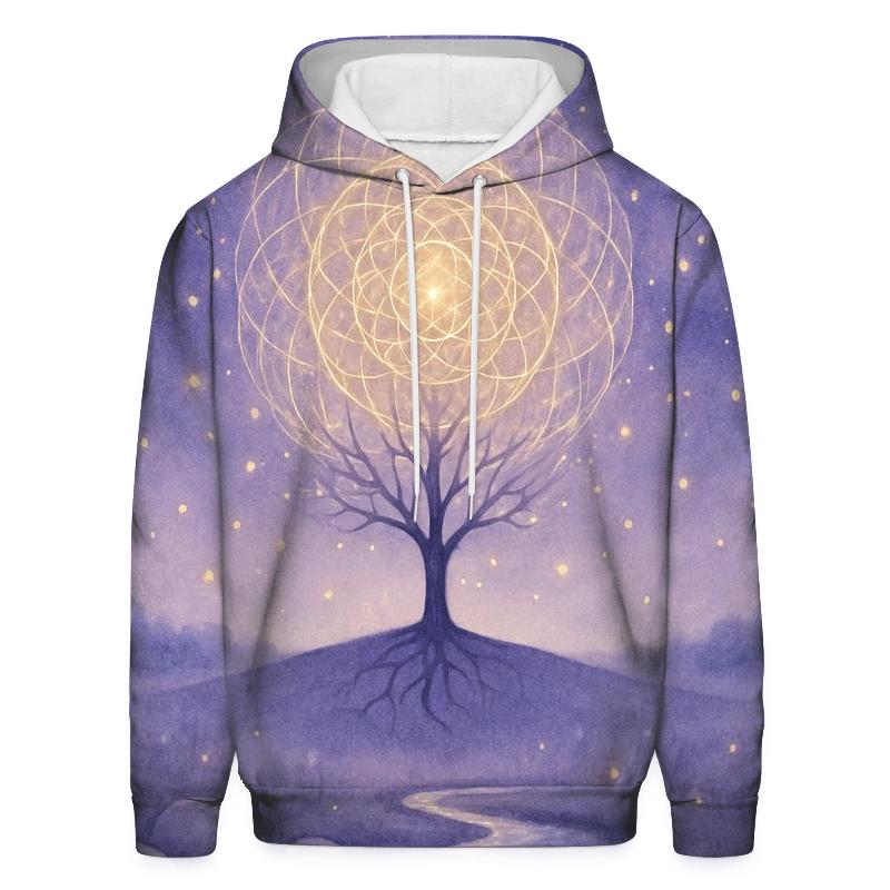 Celestial Tree Of Light embroidered hoodies