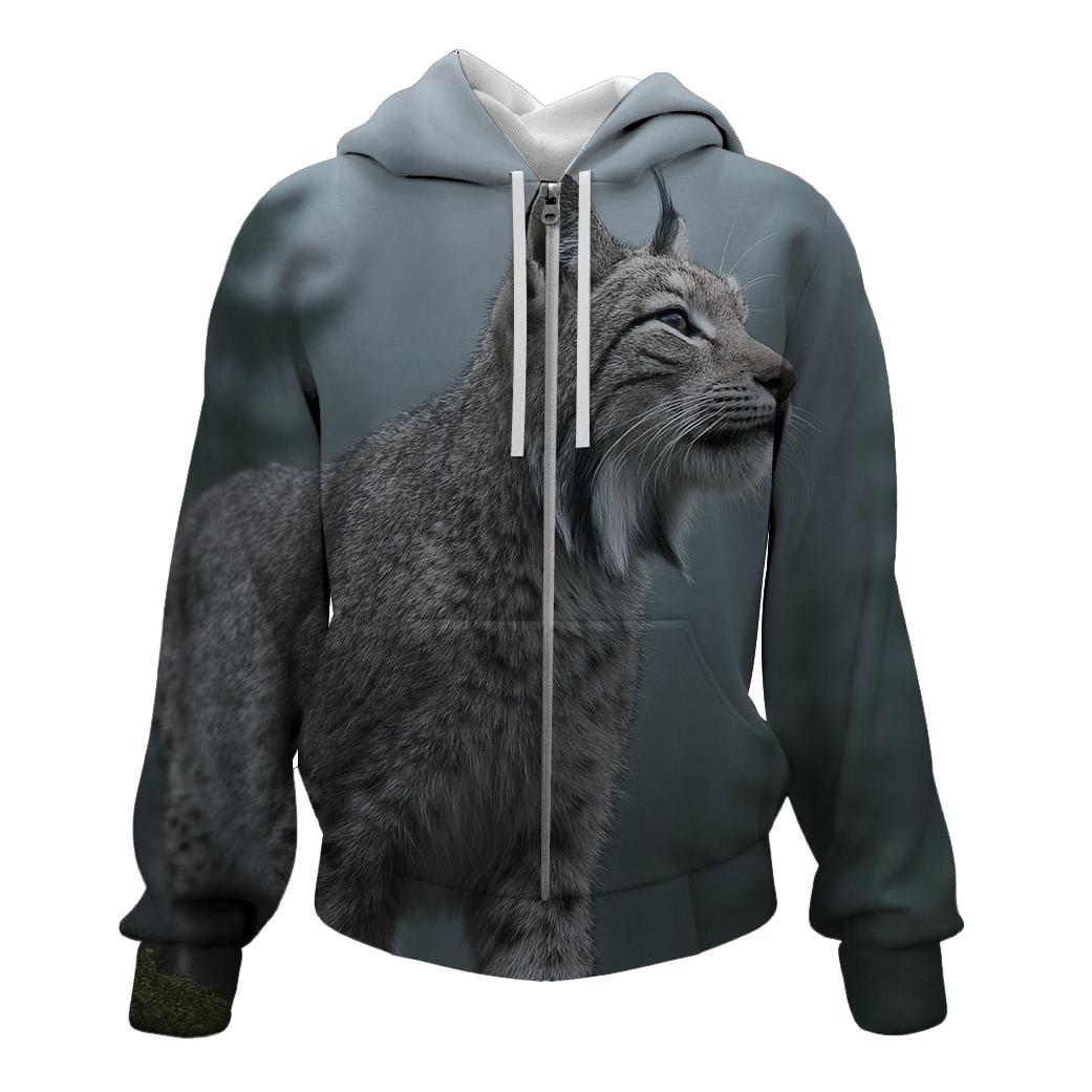 Fogline Stalker — Eurasian Lynx printed hoodies