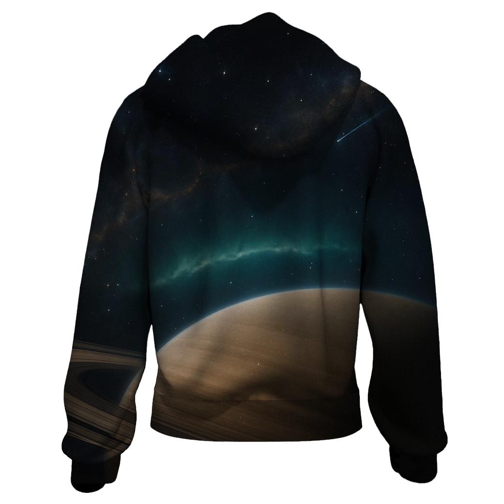 Auroral Ringplane Mosaic zip-up hoodies