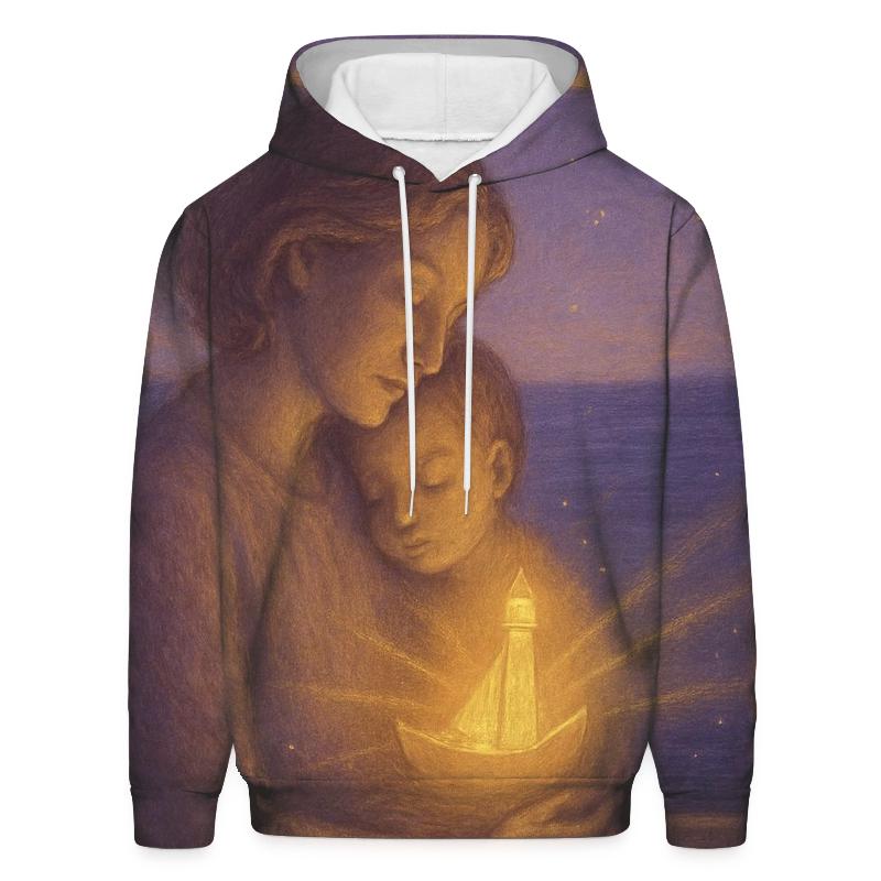 The Everpresent Lighthouse In Her Arms embroidered hoodies