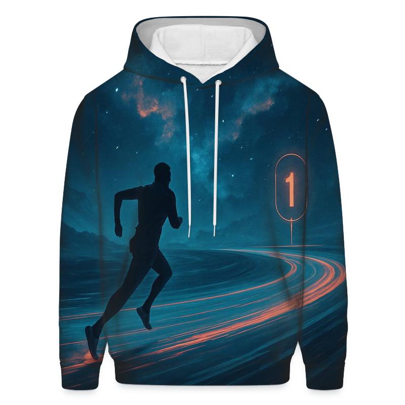Cosmic Marathon printed hoodies