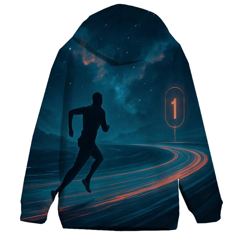 Cosmic Marathon printed hoodies