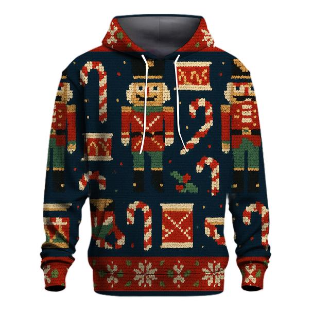 Nutcracker Noel Patchwork Design printed hoodies