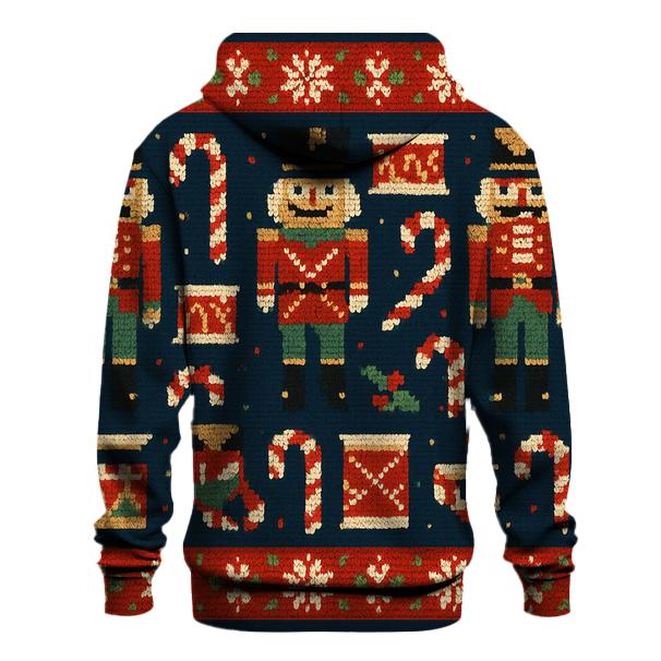 Nutcracker Noel Patchwork Design printed hoodies