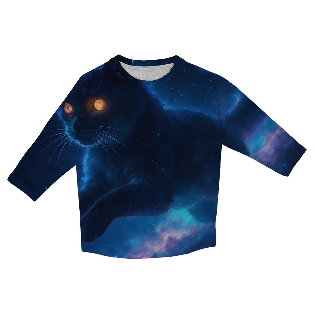 Midnight Nebula Pouncer casual three quarter sleeve shirts