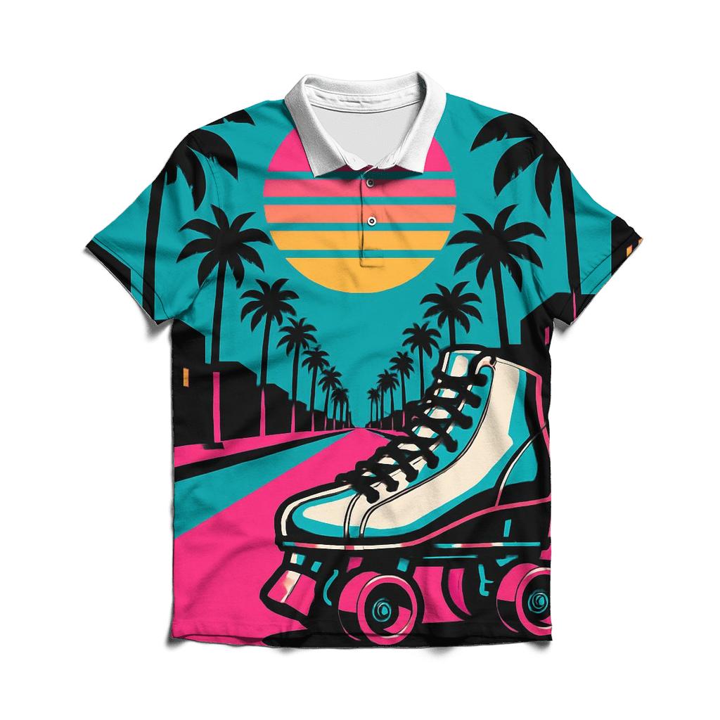 Neon Roller Boulevard casual sports polo shirts
