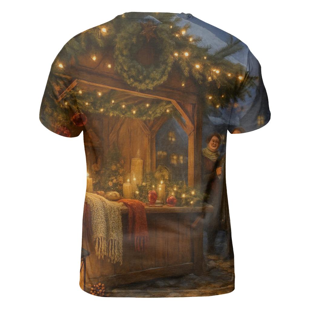 Wreaths And Winter Lanterns custom all-over print shirts