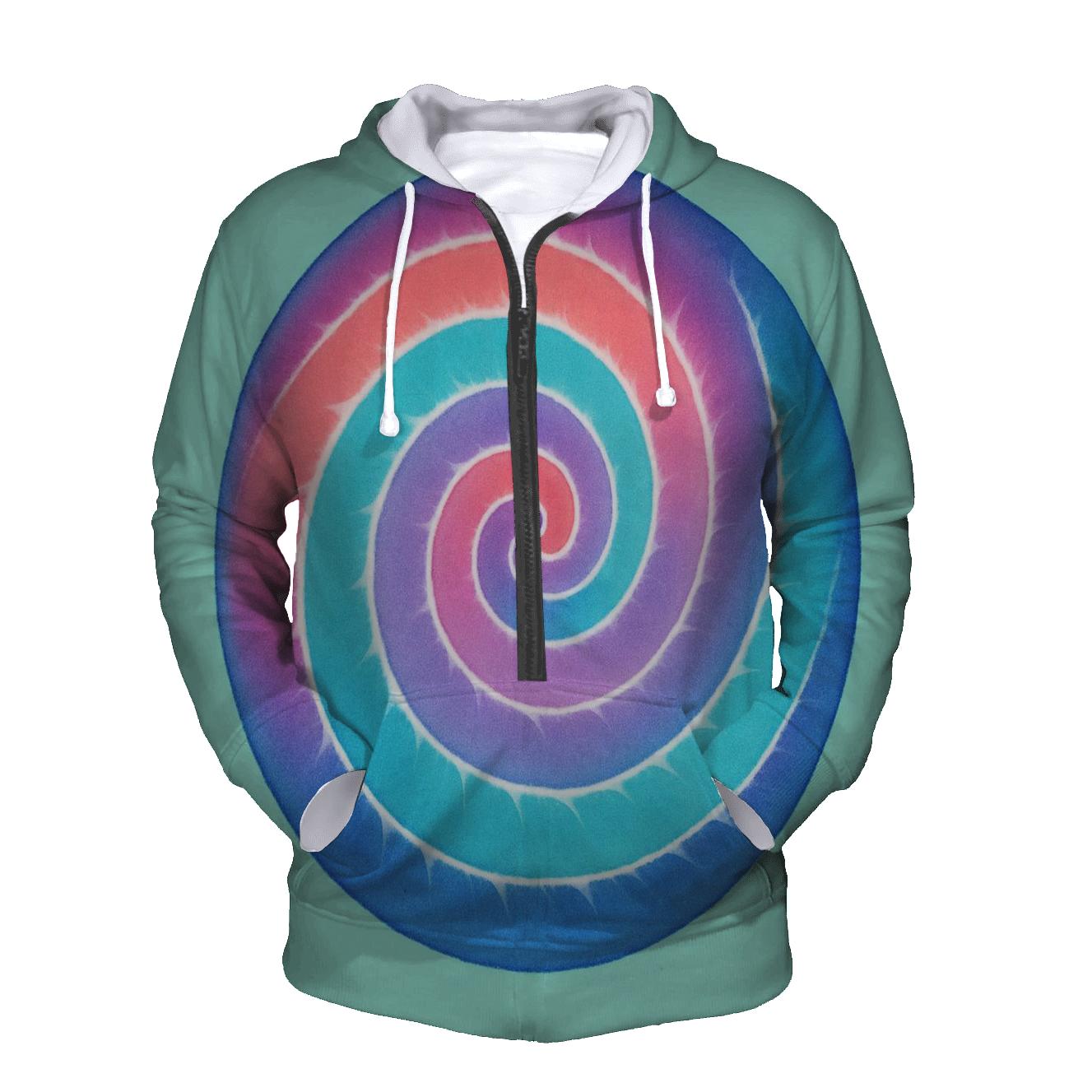 Spiral Nebula Mandala designer hoodies