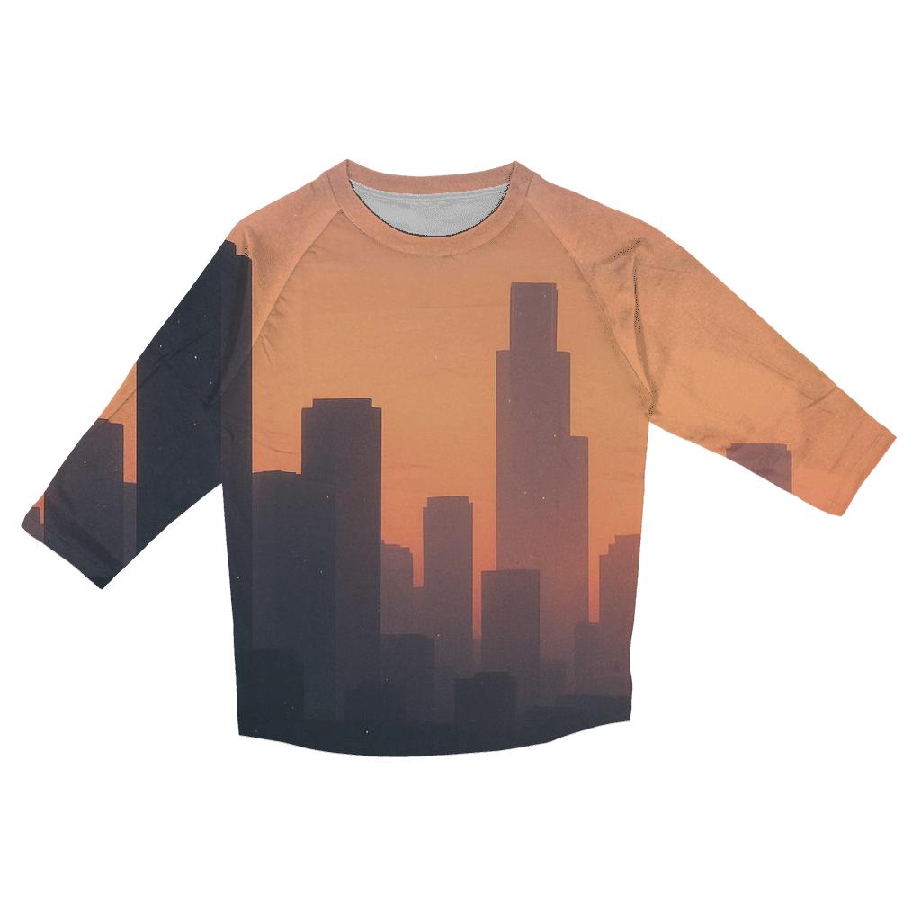 Lavender City Afterglow printed three quarter sleeve shirts
