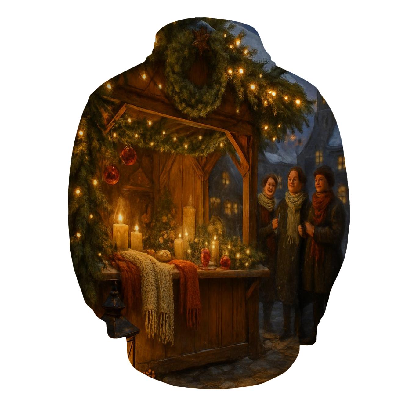 Wreaths And Winter Lanterns premium hoodies