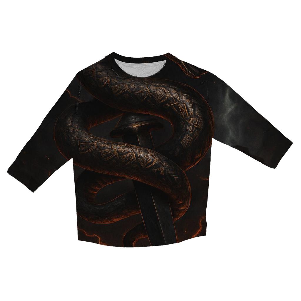Serpent Dagger Of The Abyssal Choir designer 3/4 sleeve blouses