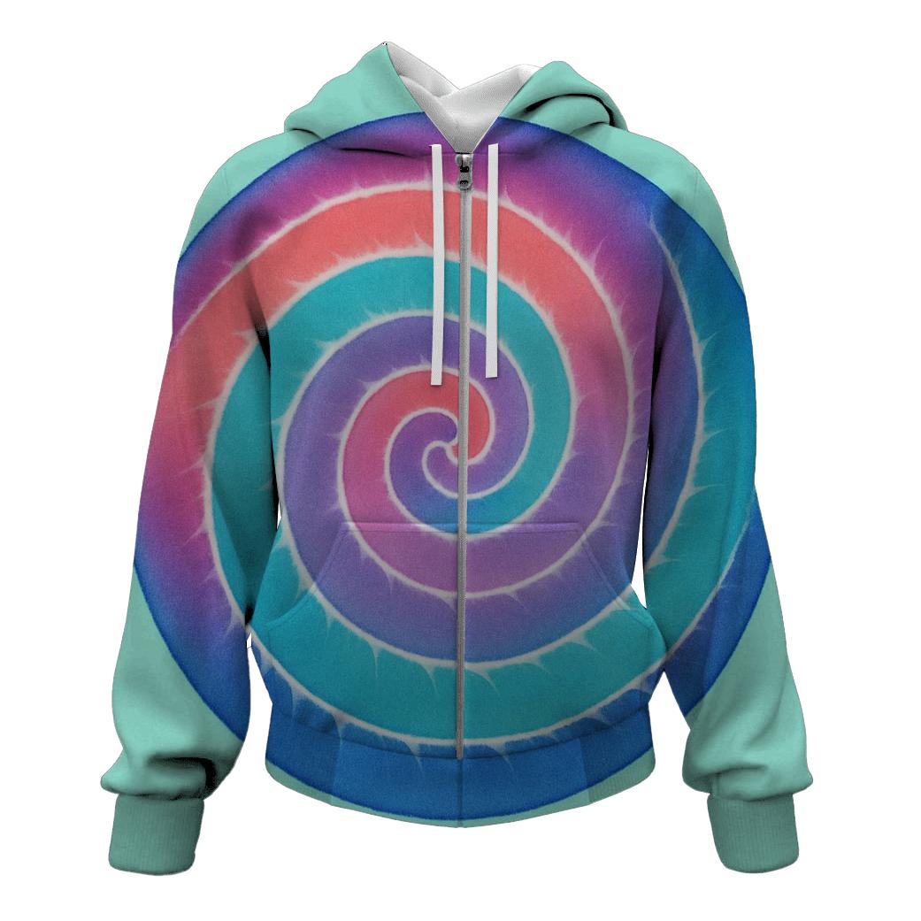 Spiral Nebula Mandala designer hoodies